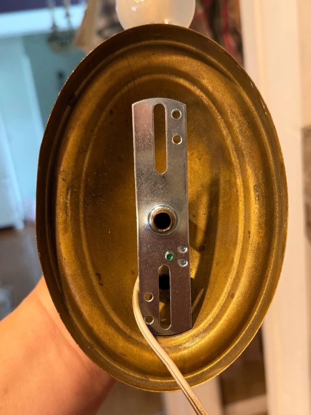 (2) vintage reconditioned 1920s pan-style wall sconces